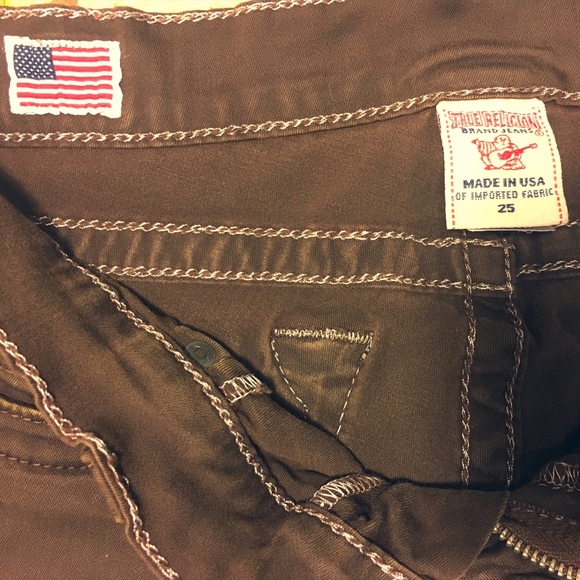 brown true religion jeans